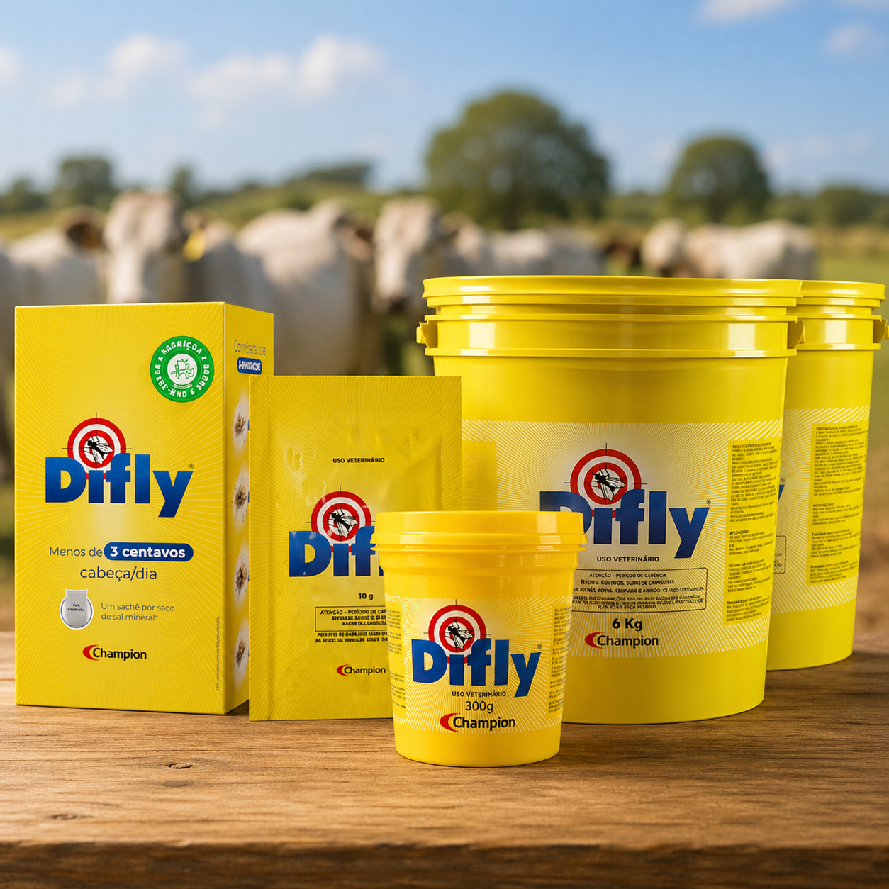 Difly Champion — larvicida de cocho para mosca-dos-chifres